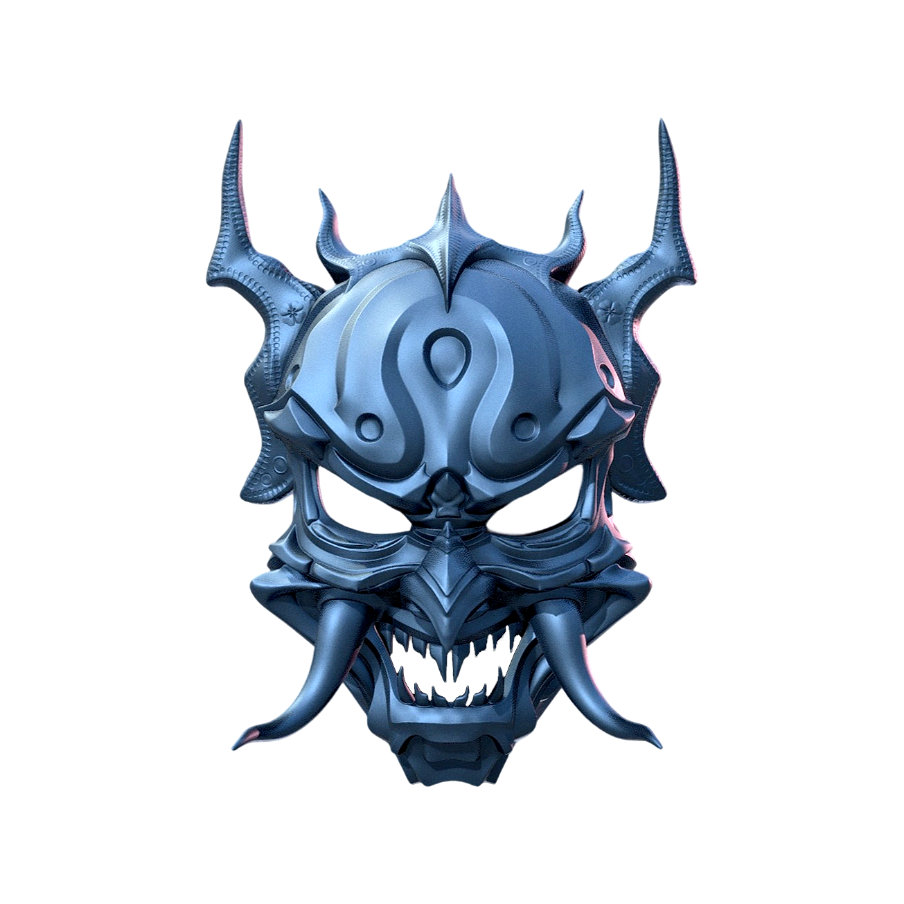 Evil Ghost Samurai Mask (supports 3D printing)