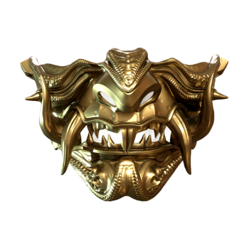 Bronze Samurai Mask (supports 3D printing)