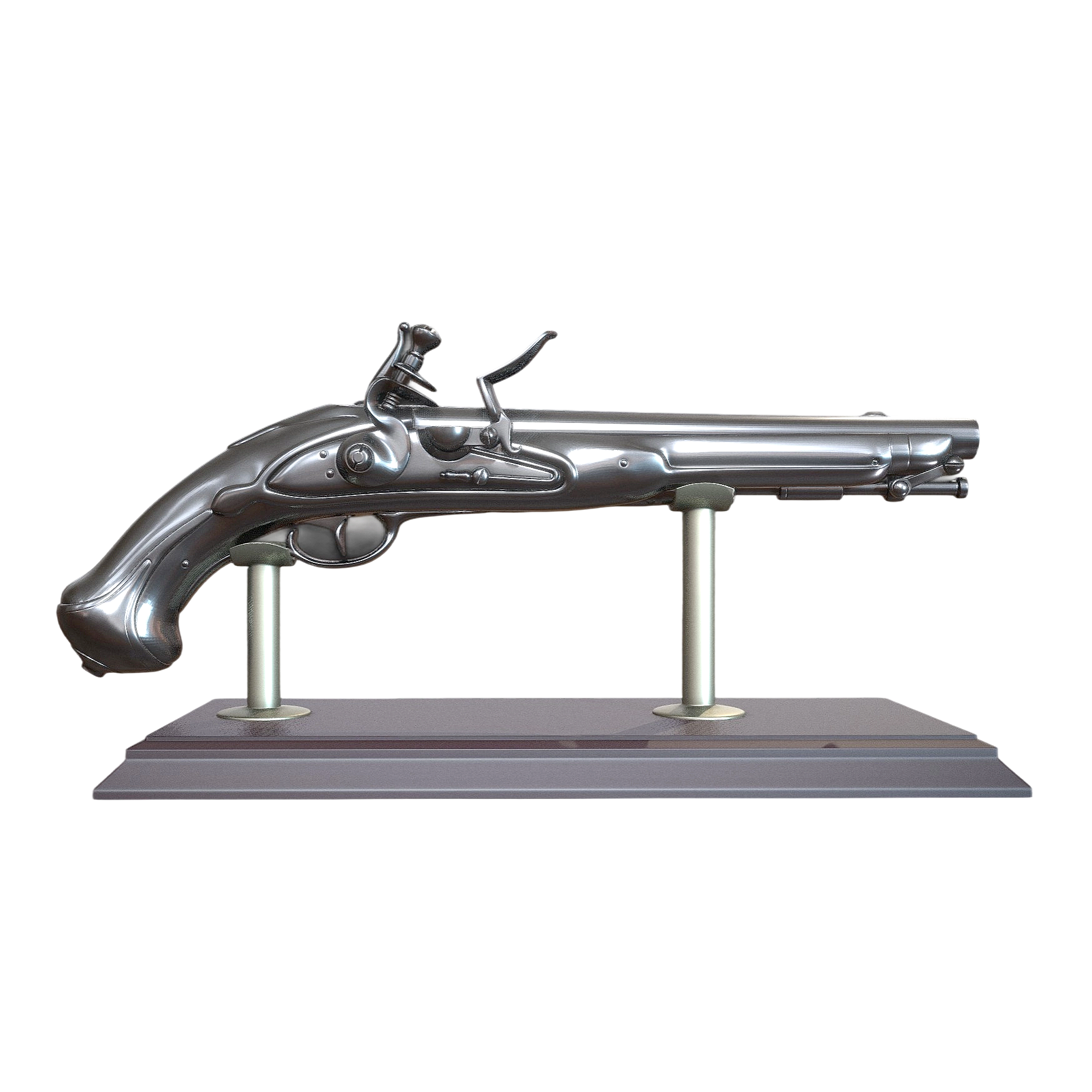 Vintage pistol decoration (support 3D printing)