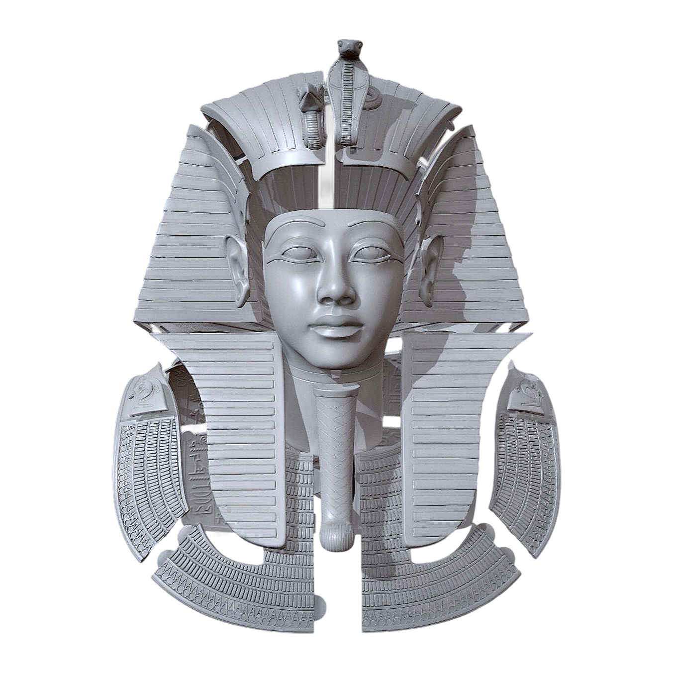 Tutankhamun assembled mask (support 3D printing)