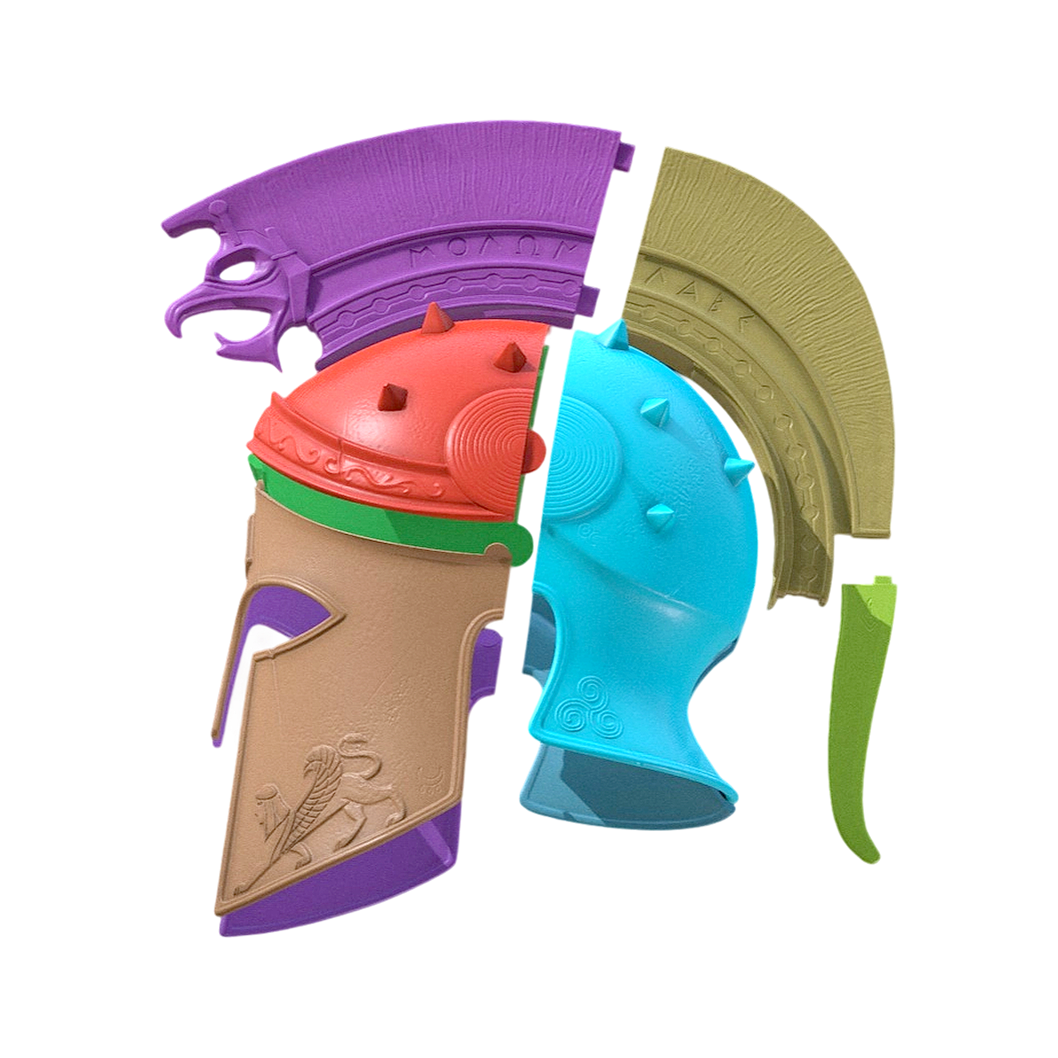 Perseus's helmet (supports 3D printing and assembling models)