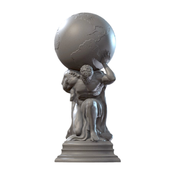 Hercules carrying the earth (support 3D printing)