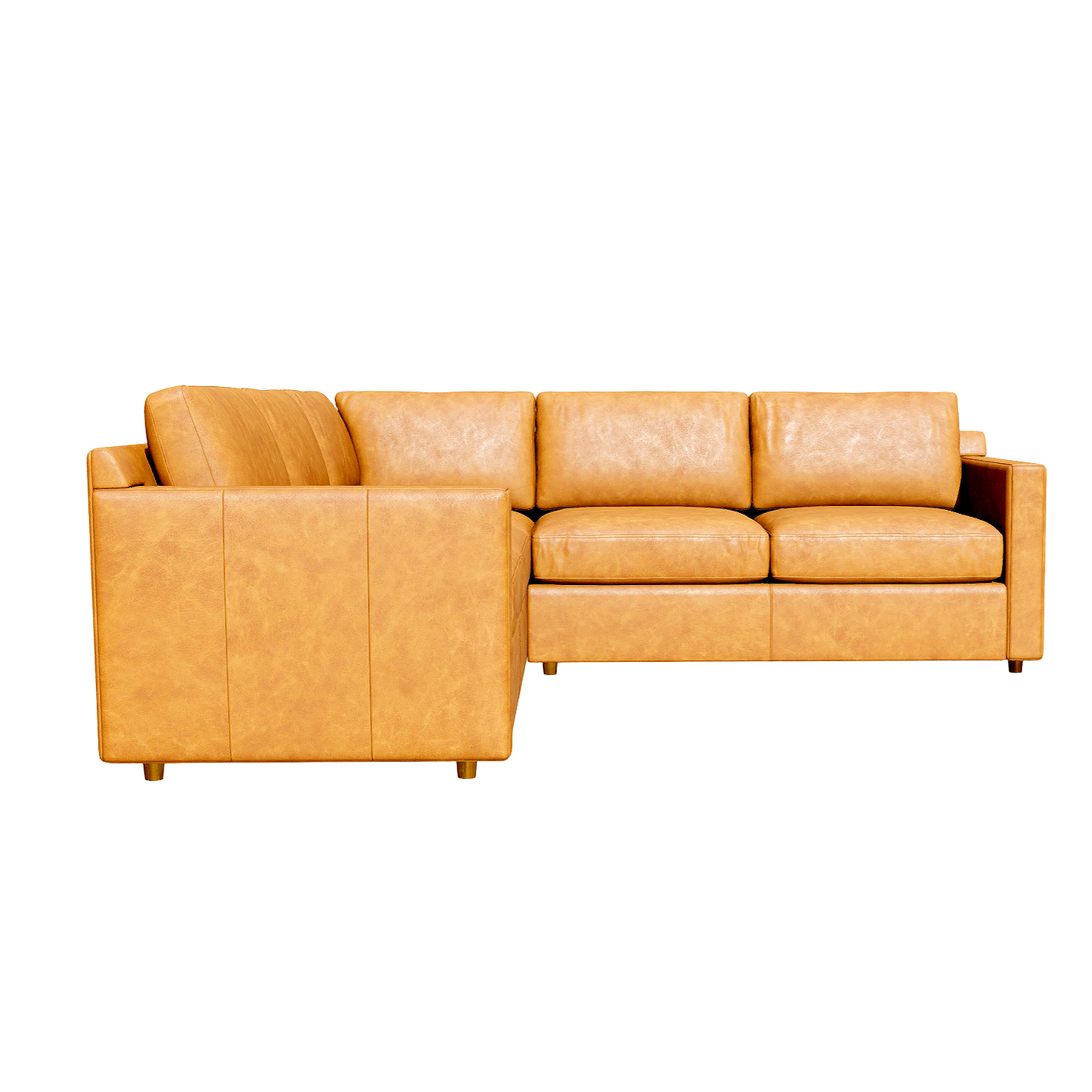 Crete II series leather corner sofa