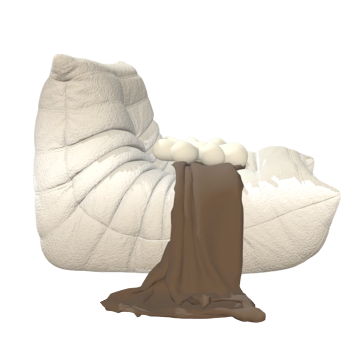 European-style Minimalist White Lazy Sofa