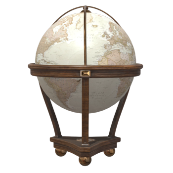 Old-fashioned large globe
