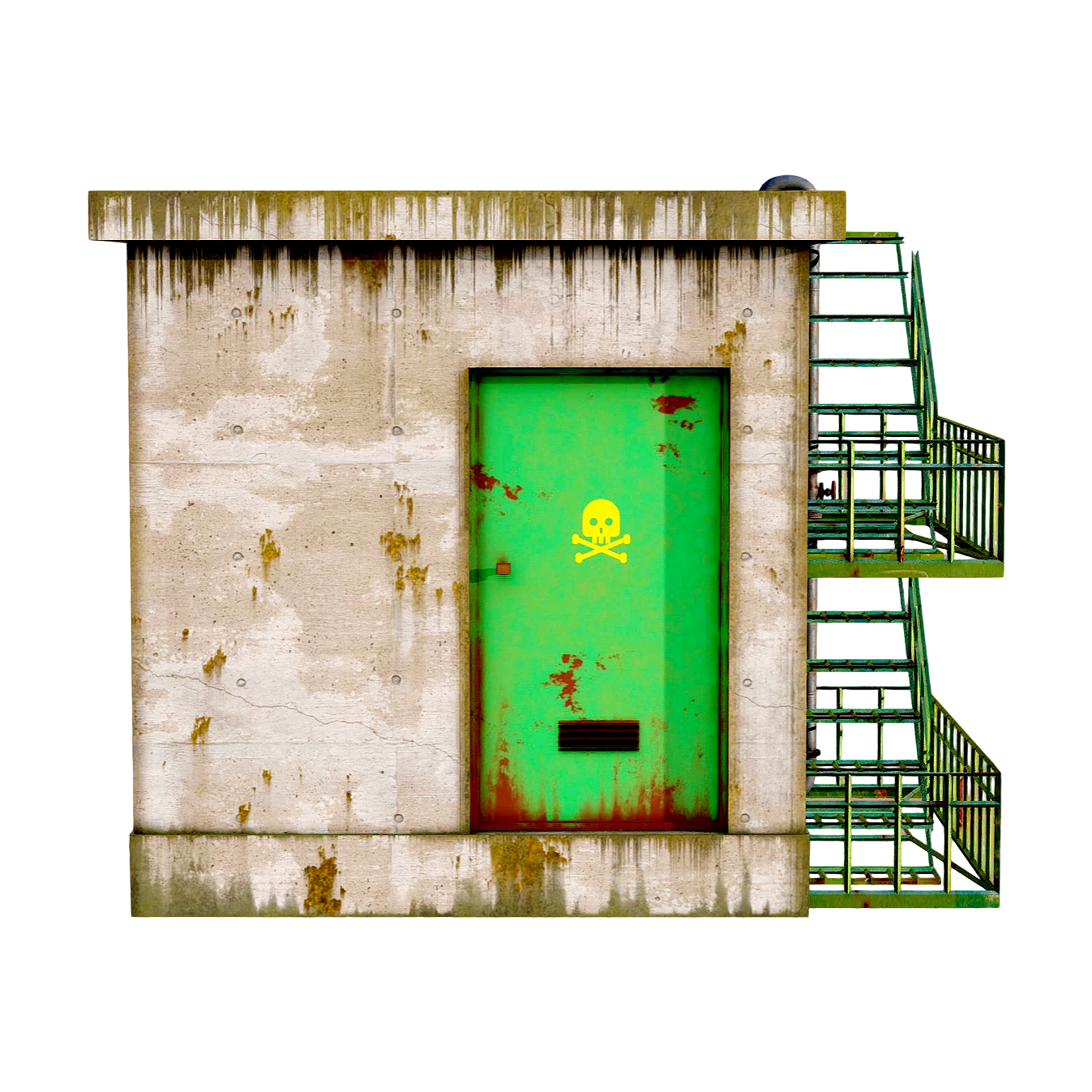 Old-fashioned roof utility room
