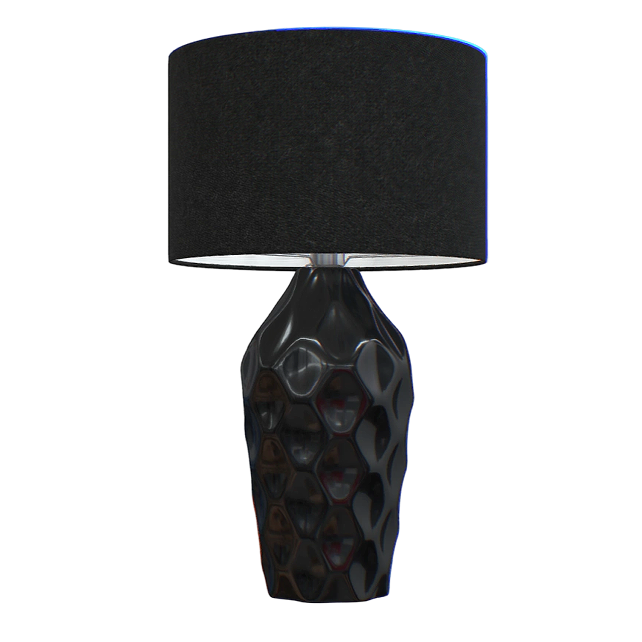 Simple Style Black Fabric Table Lamp