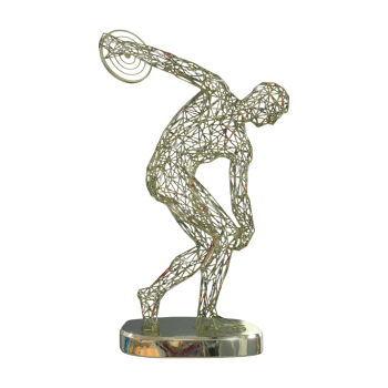 Geometric Abstract Discus Player Like