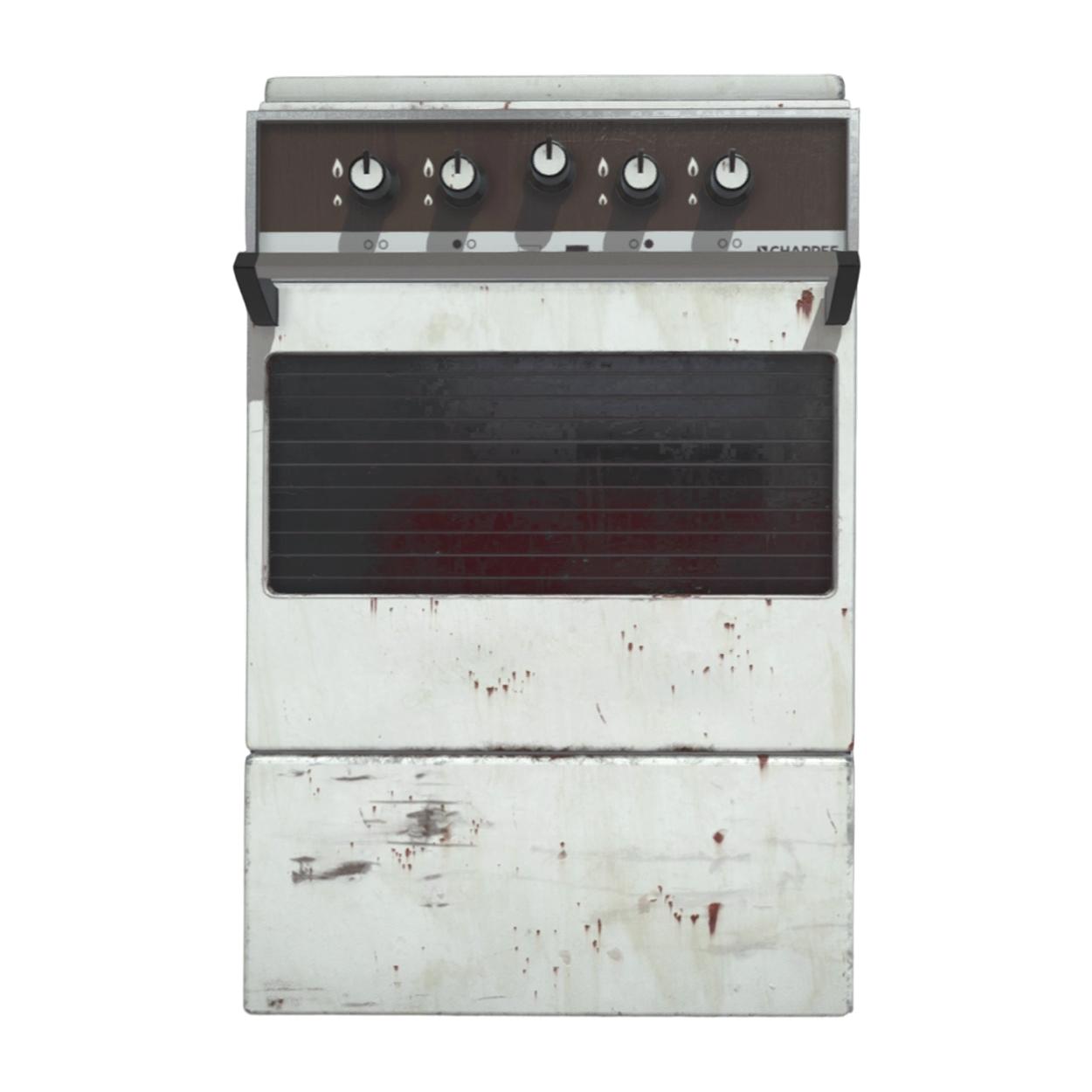 Vintage gas stove (3D animated model)
