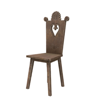 Old-fashioned wooden chair