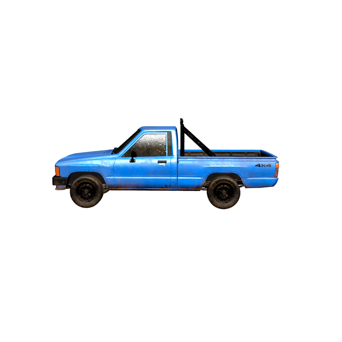 Blue pickup truck