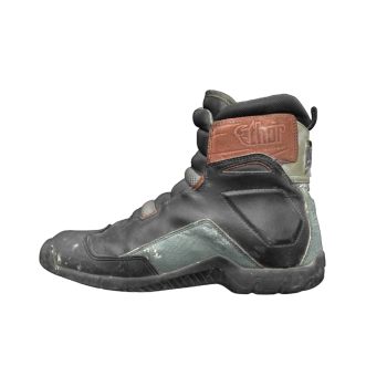 Broken Off-Road Motorcycle Boots