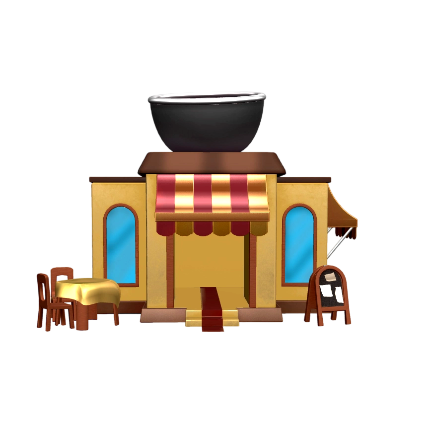 stylized coffee shop