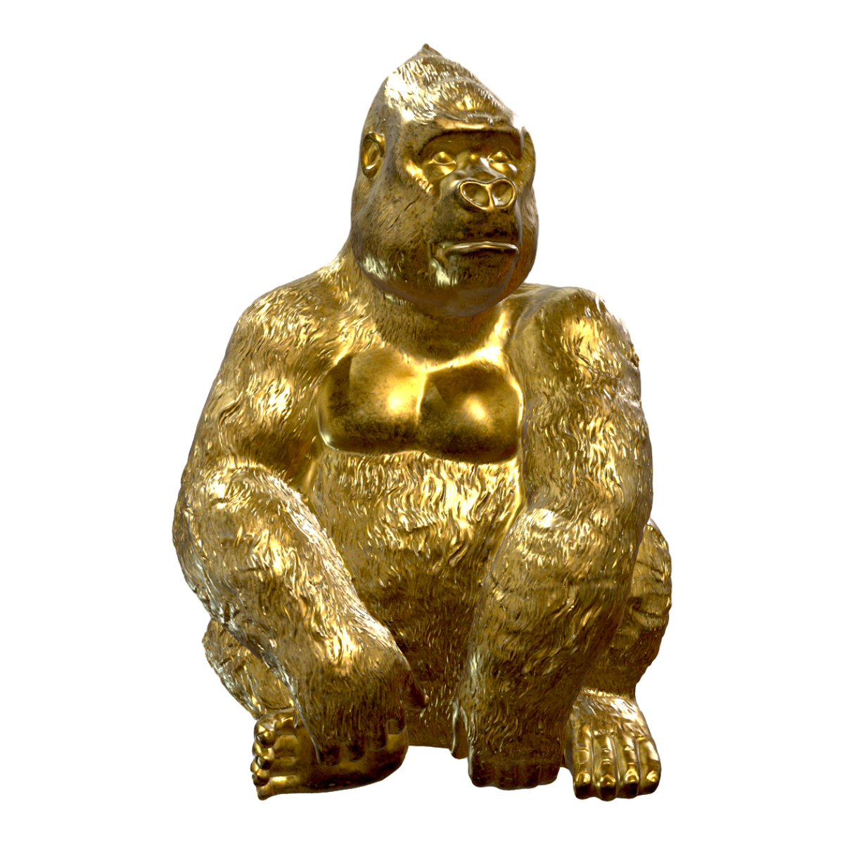Golden Gorilla Ornaments King Kong Gorilla Sculpture