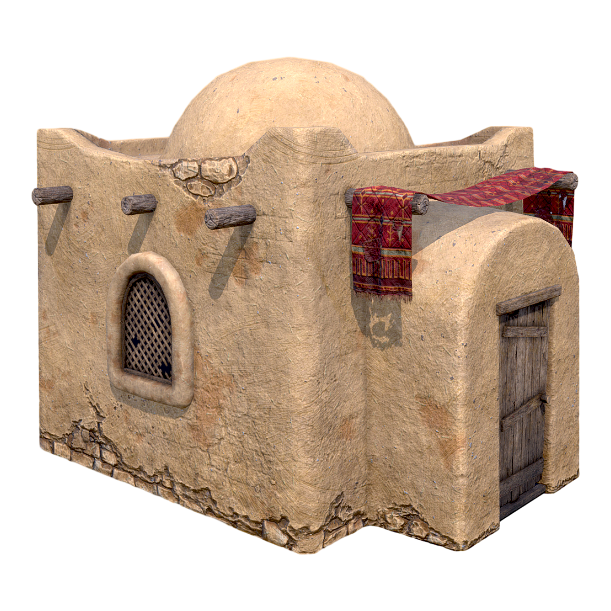 A humble desert hut in the Middle East