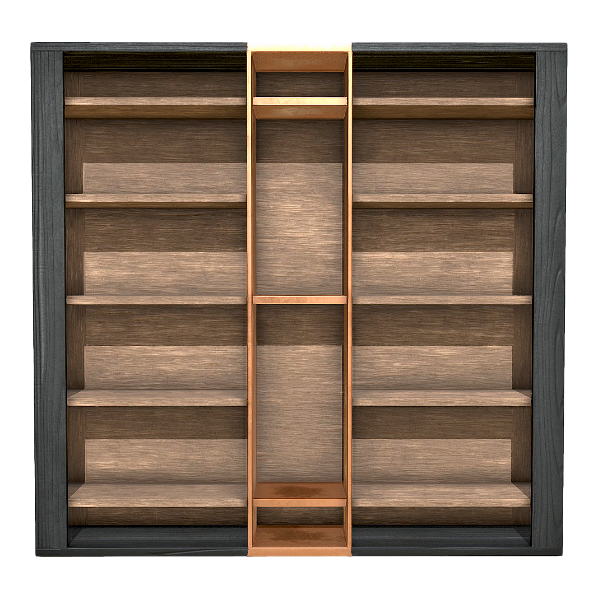 Multicolor Solid Wood Bookshelf