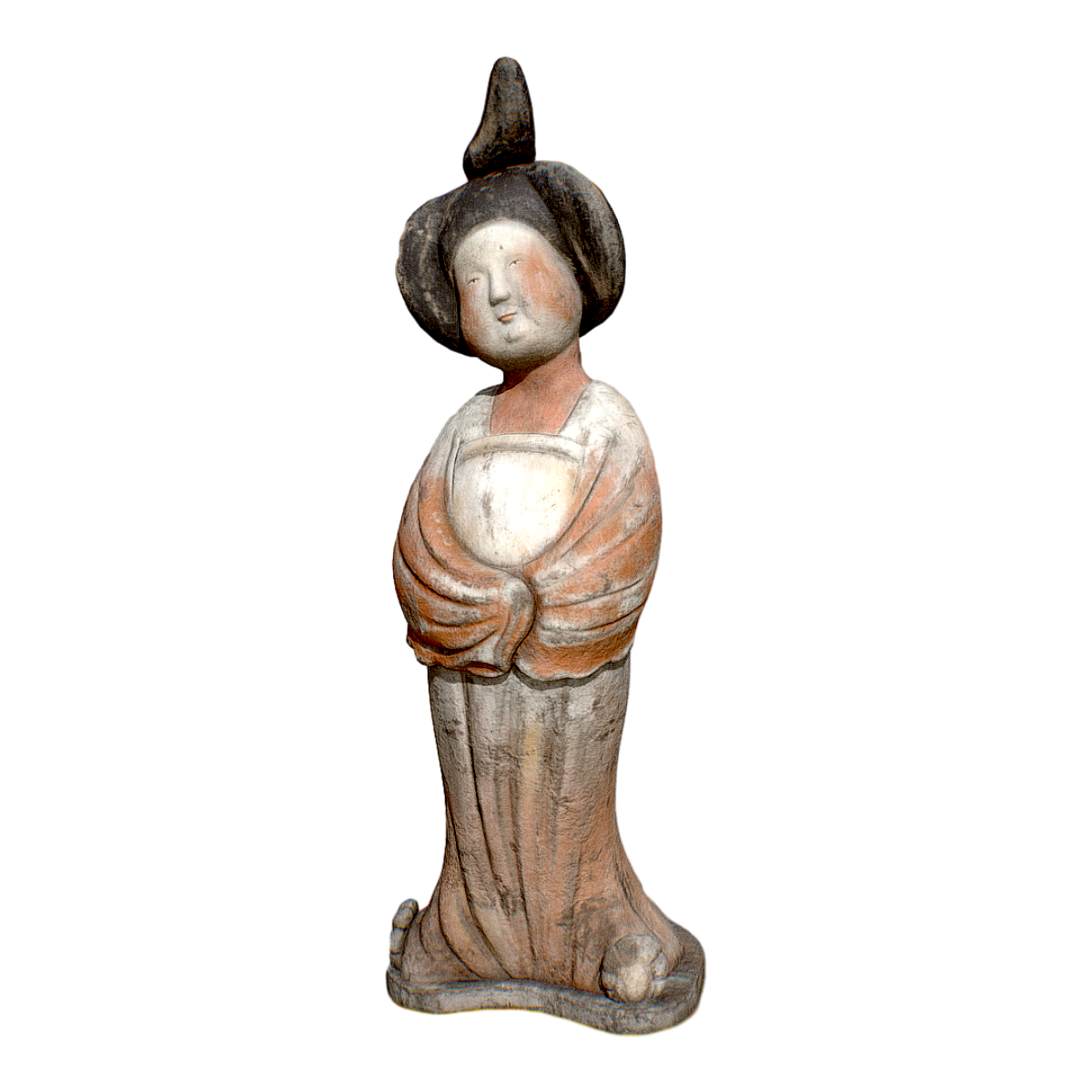 [Cultural Relics of Tang Dynasty] Painted Female Figurines of Tang Pottery