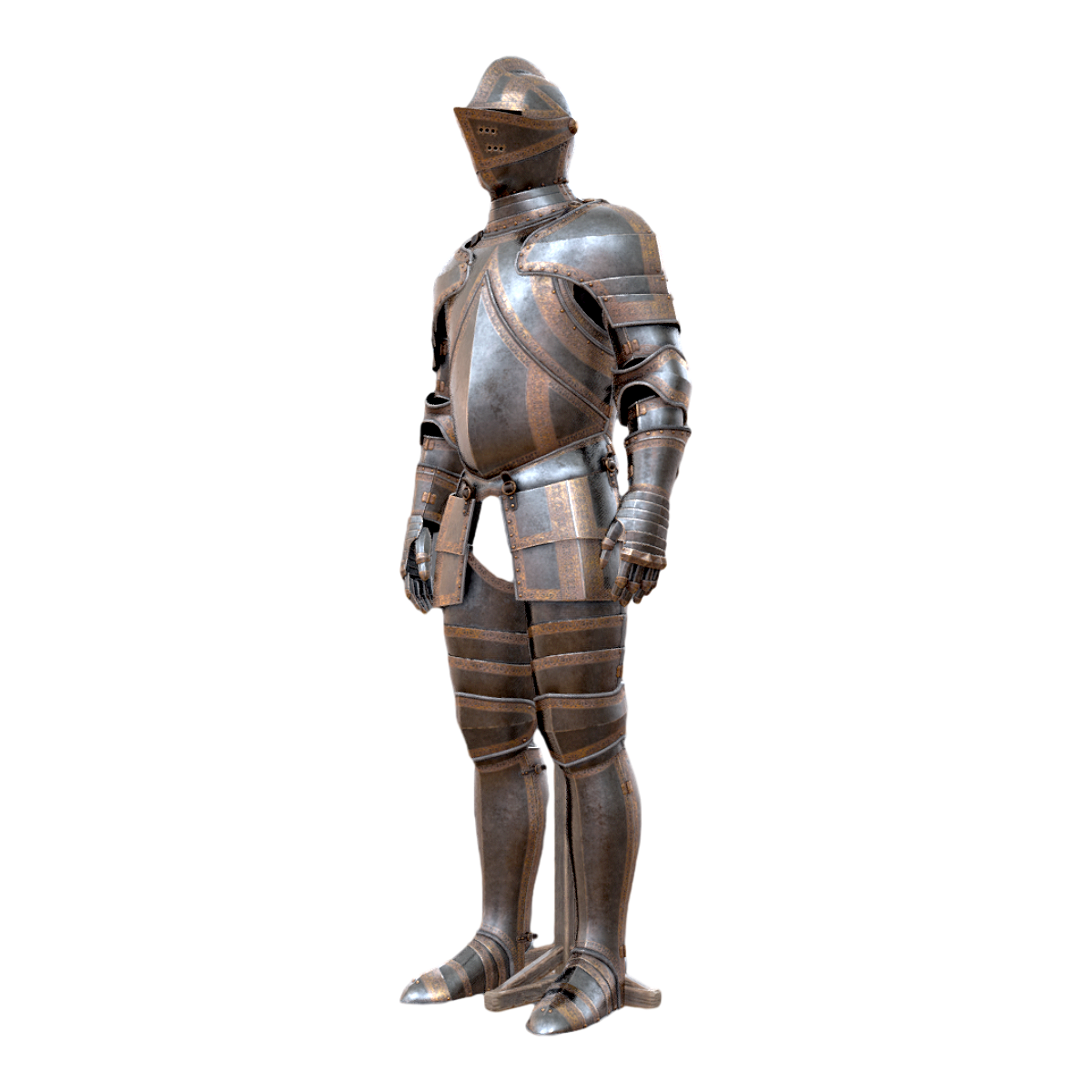 medieval steel plate armor