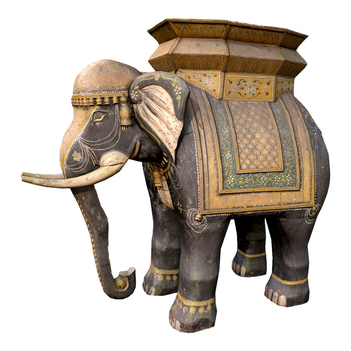 Elephant wood carving