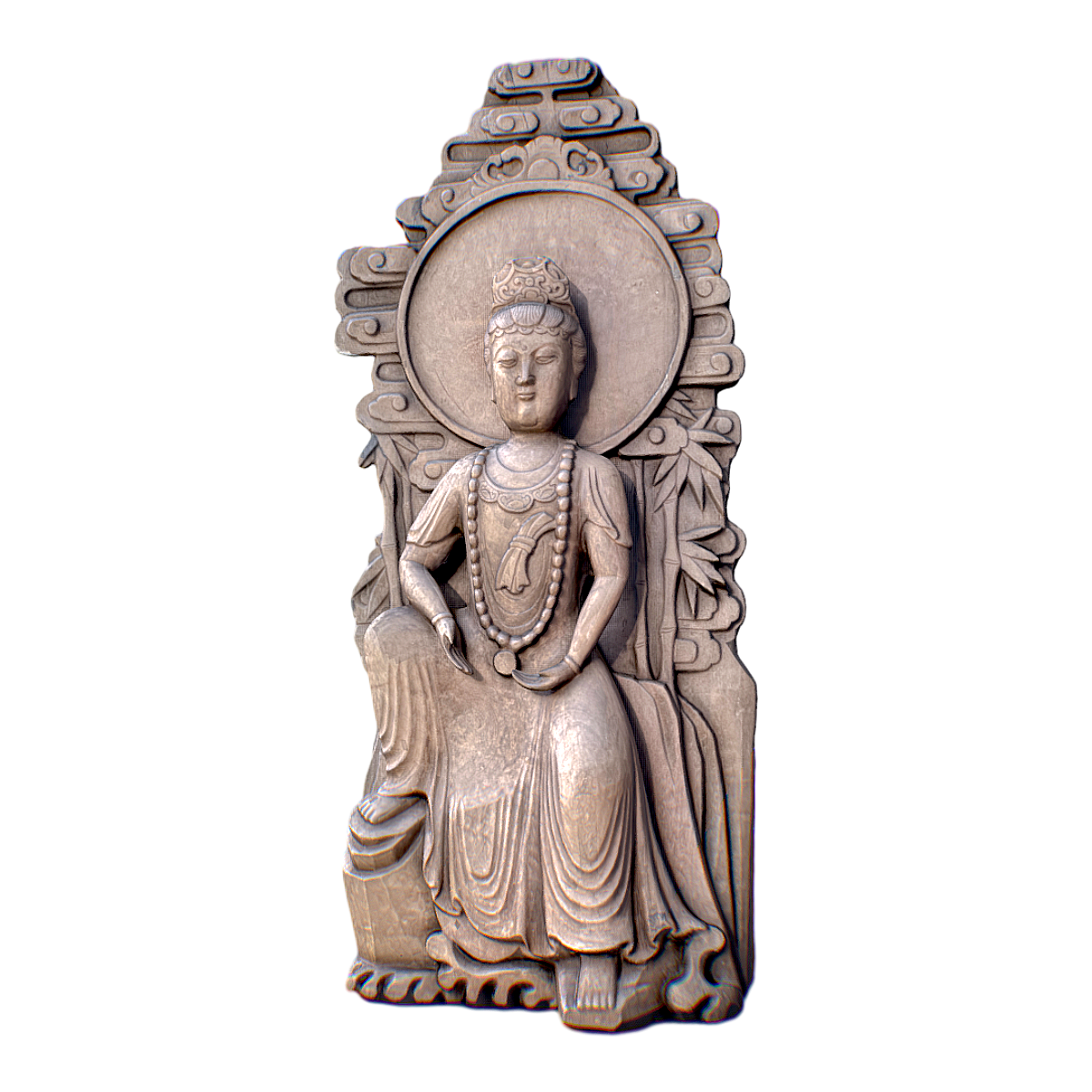【 Wood Carving 】 Avalokitesvara Bodhisattva (3D printable)
