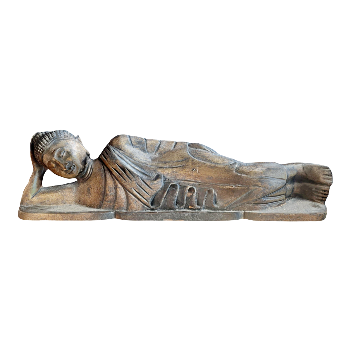 Reclining Buddha Sakyamuni (wood carving)
