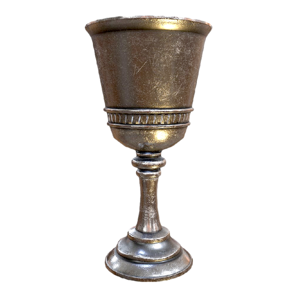 Medieval silver goblet