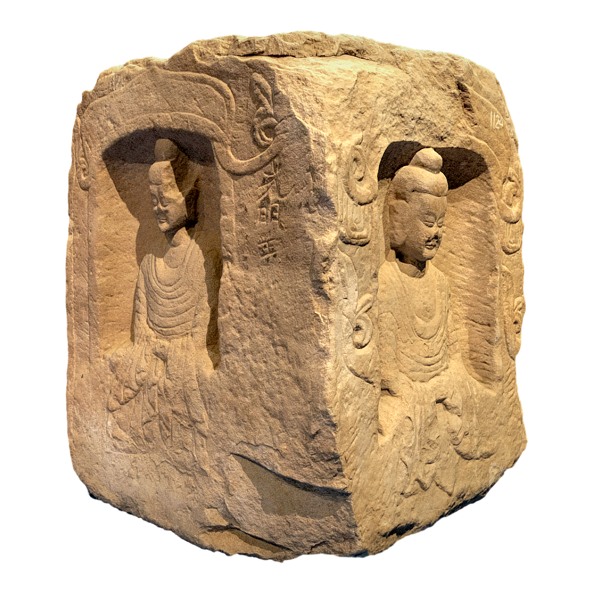 Stone Statues of Buddha Sitting on All Sides of the Northern Wei Dynasty