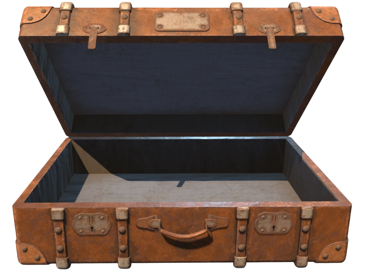 Brown vintage suitcase