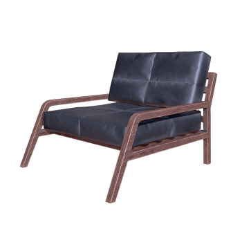 Modern style wooden frame armchair