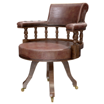 Rotatable solid wood study chair