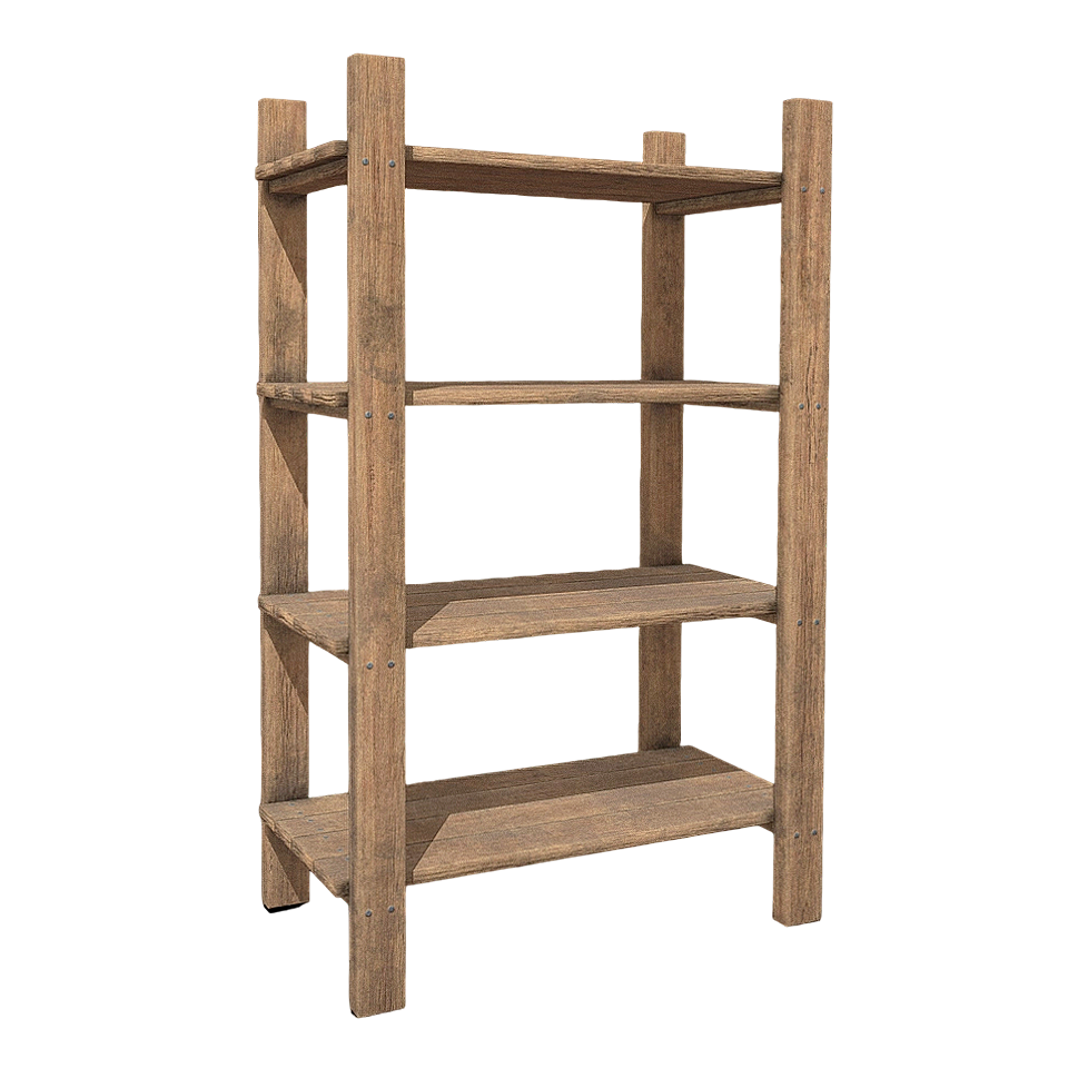 Solid Wood Storage Rack Bookshelf
