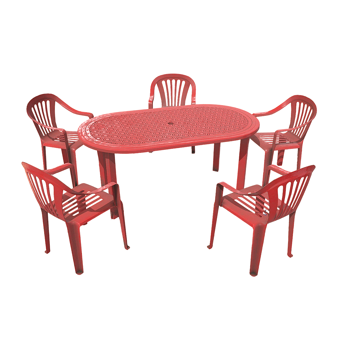 Outdoor plastic table and chair set