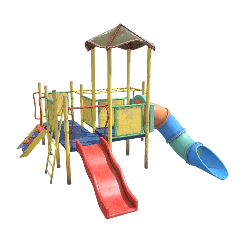 Children's outdoor combination slide