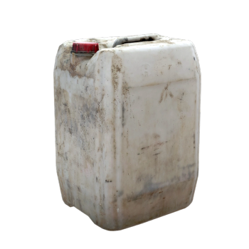 White plastic oil drum