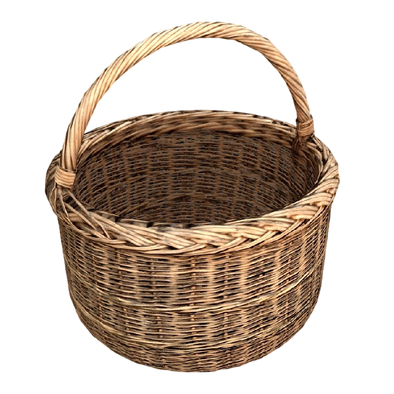 Wicker knitting basket