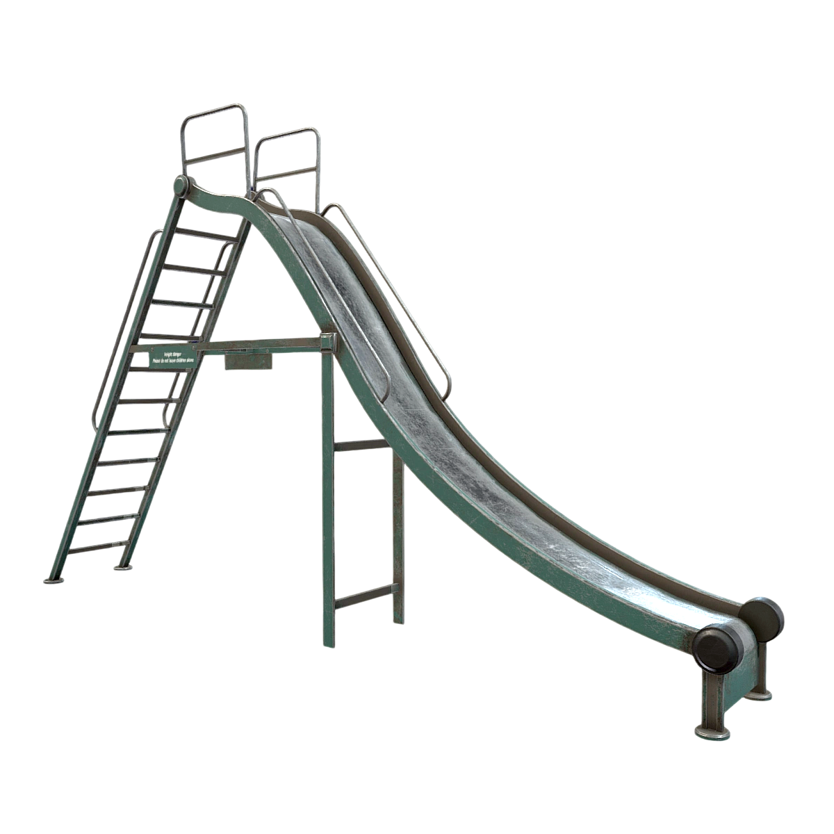 Outdoor metal slide