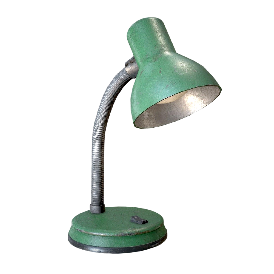 Vintage Green Metal Table Lamp