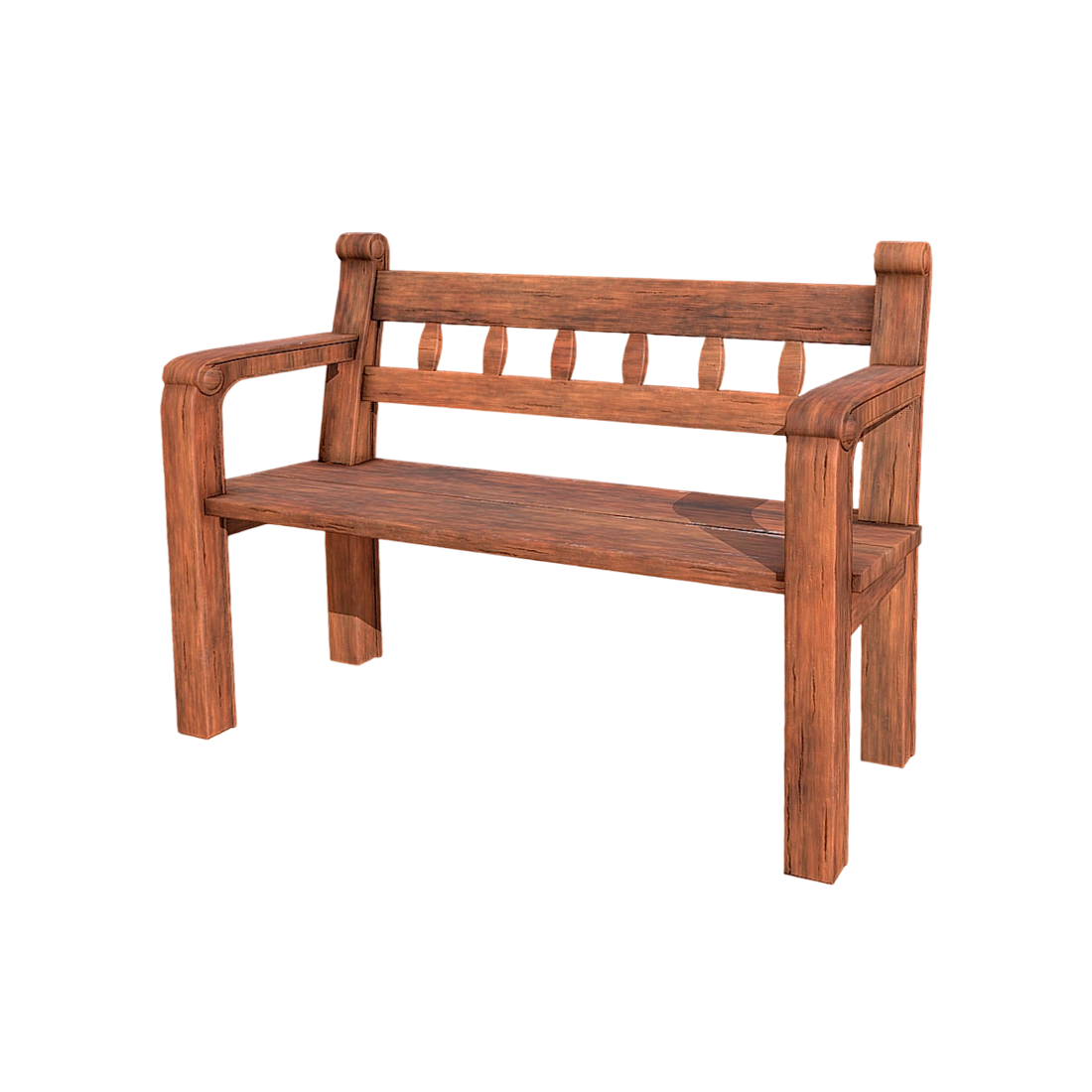 Wooden garden bench