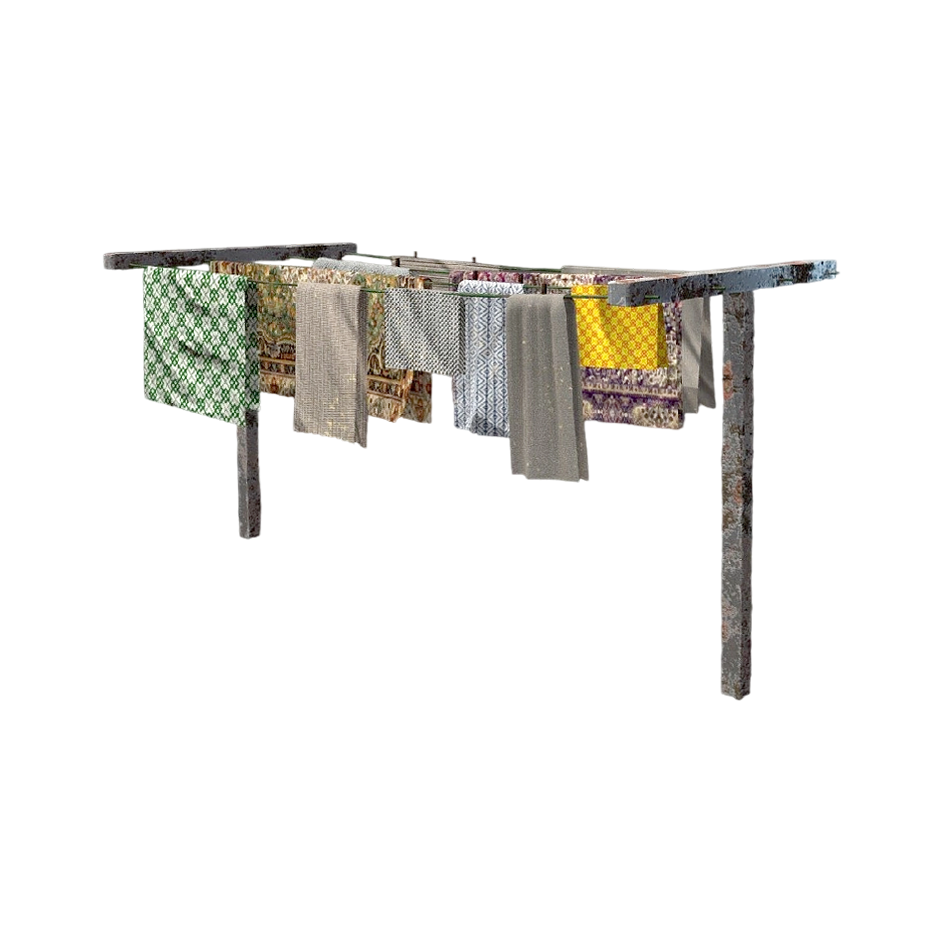Easy outdoor drying rack