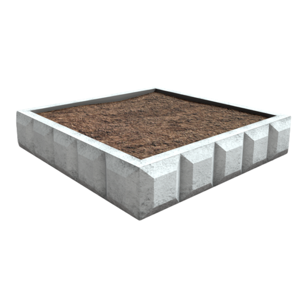 Square cement flowerpot