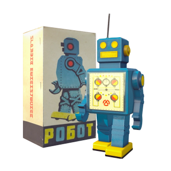 Coil mechanical toy robot