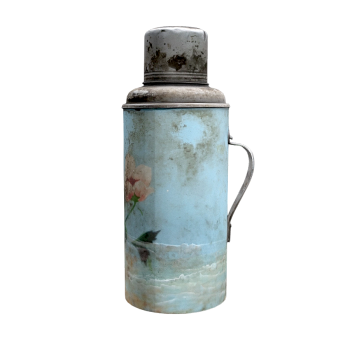 Vintage metal shell thermos