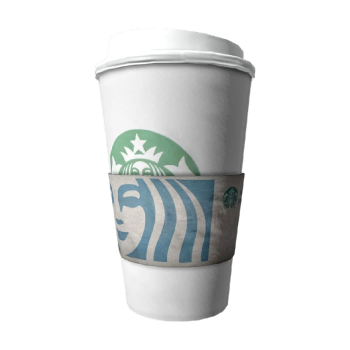 A Starbucks coffee cup