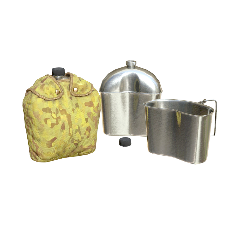 Military kettle lunch box three-piece set