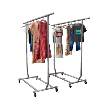 Metal drying rack with wheels
