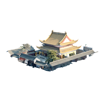 3D Model Rendering of the Great Hall of Jinshan Temple