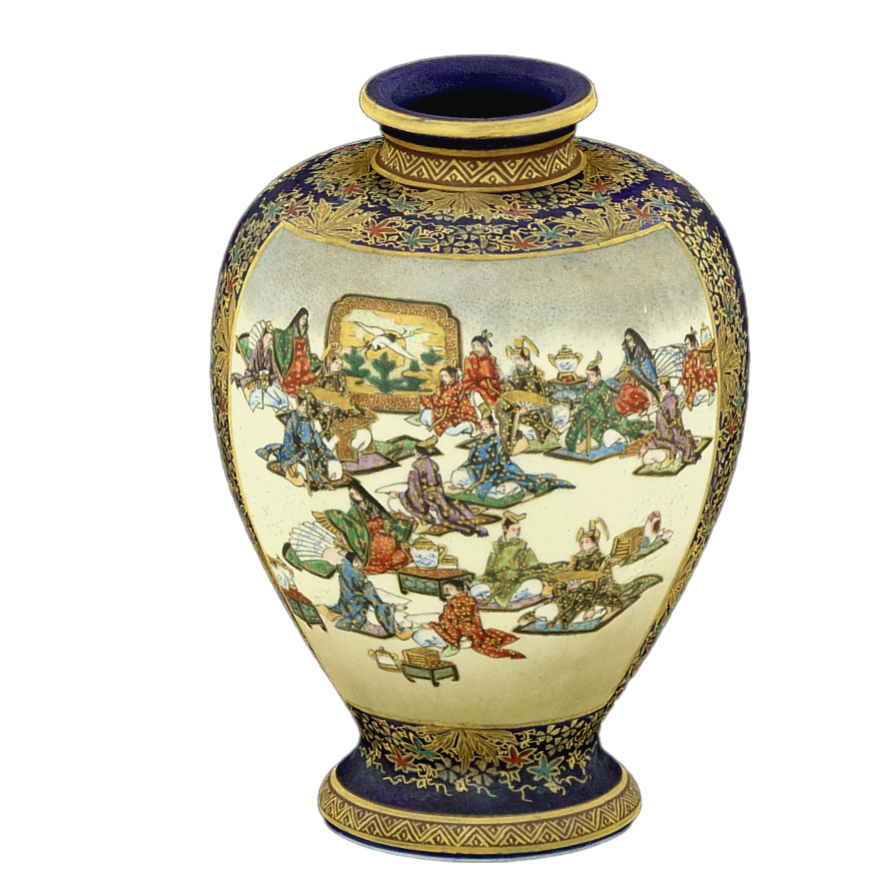 Japanese Satsuma burnt vase