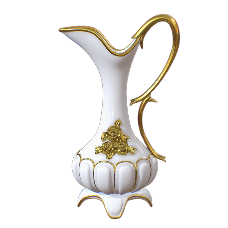 Gold inlaid art vase