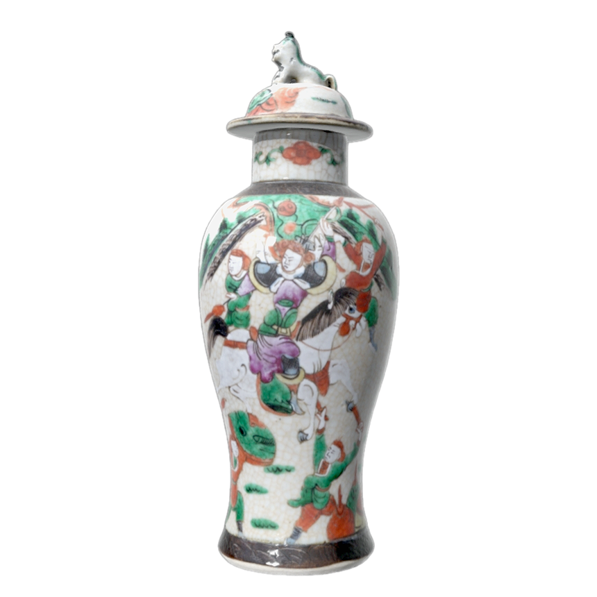 Tang colored ceramic vase