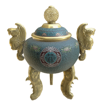 Triangle Double Dragon Wedding Vase